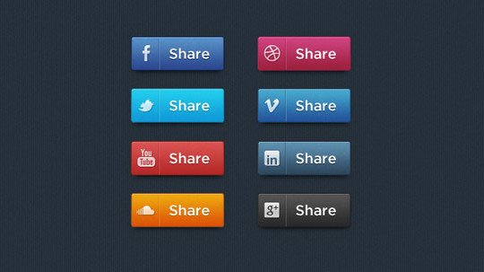 Iconos para compartir en redes sociales