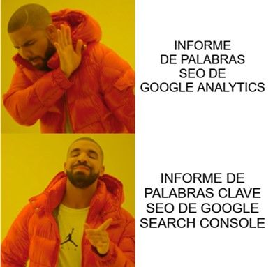Meme google analytics versus google search console