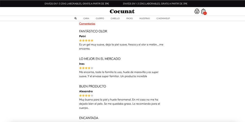 ejemplo ficha de producto Cocunat