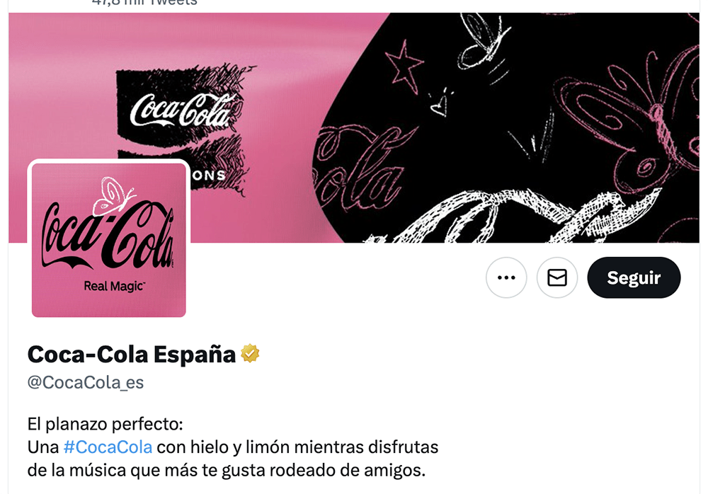 ejemplo twitter coca cola