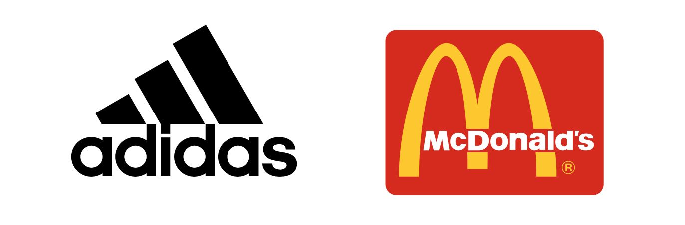 ejemplos de imagotipo adidas mcdonalds