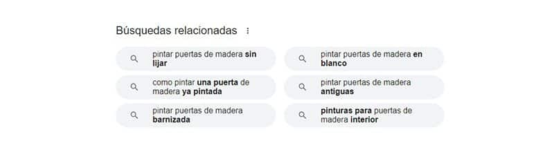 búsquedas relacionadas de Google