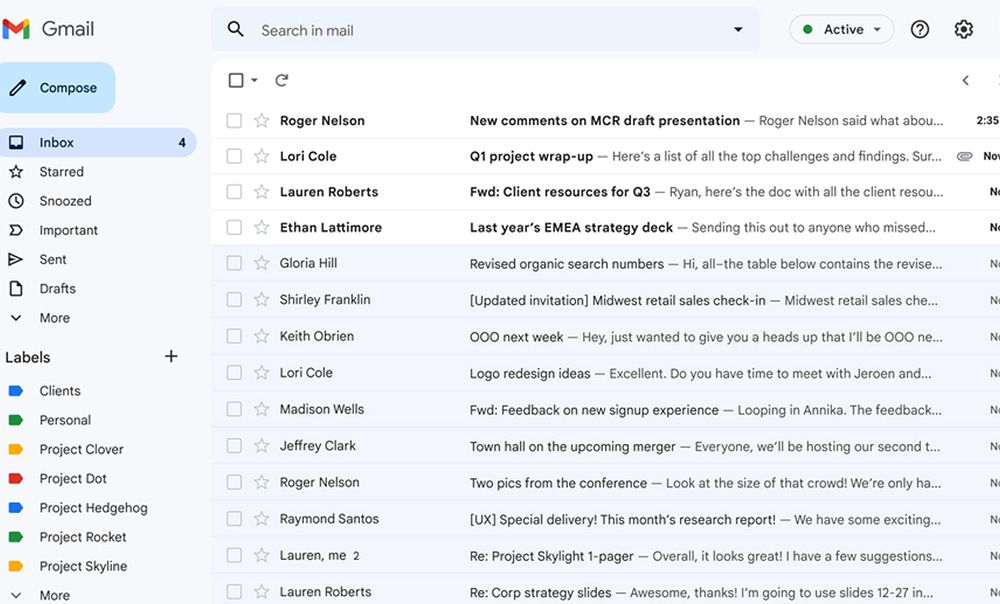 gmail ejemplo experiencia de usuario