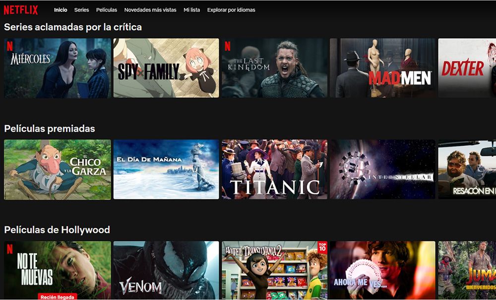 netflix ejemplo experiencia de usuario