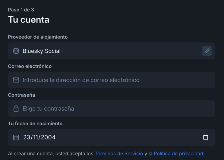 bluesky crear una cuenta