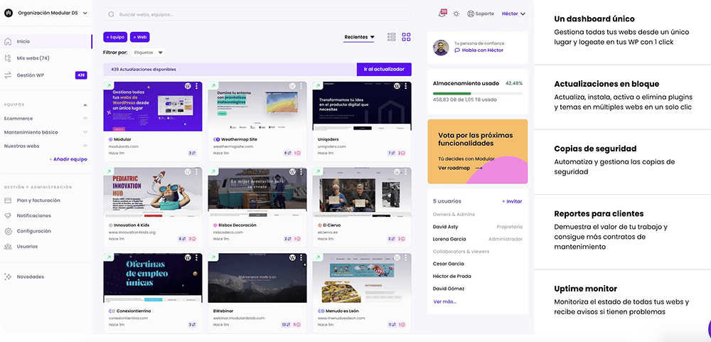 modular ds automatizacion diferentes webs wordpress