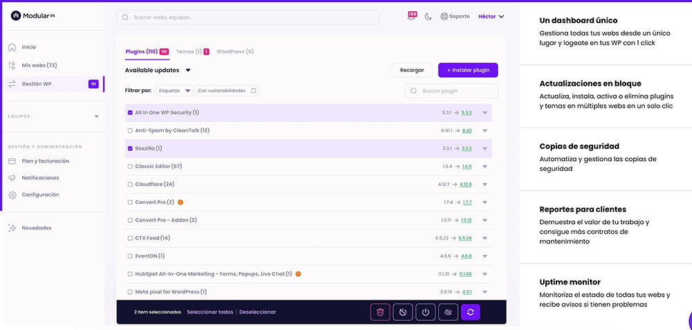 modular ds updates pluggins