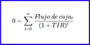 formula tasa interna retorno